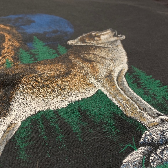 Vintage Wolf Graphic T-Shirt Size XXL - Picture 3 of 7